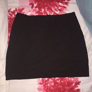 Black H&M Skirt With A Zipper Down The Back